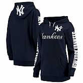 Women New York Yankees G III 4Her by Carl Banks Extra Innings Pullover Hoodie Navy,baseball caps,new era cap wholesale,wholesale hats